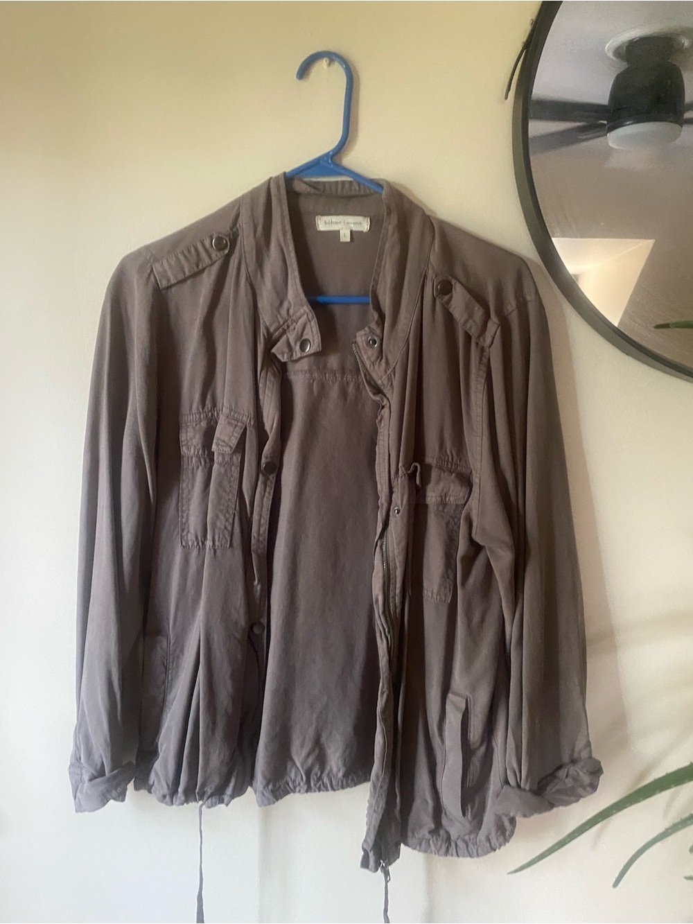 bohme Taupe Utility Jacket with Epaulets